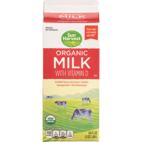 Sun Harvest Milk, Organic