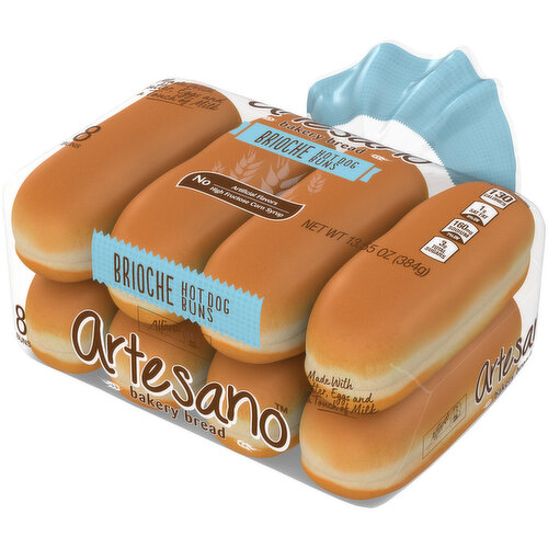 Alfaro's Brioche Hot Dog Buns, 8 count, 13.55 oz