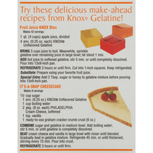 Knox Gelatine, Original, Unflavored