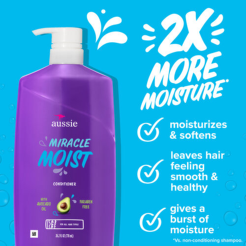 Aussie Miracle Moist Shampoo Conditioner Pump Bottles
