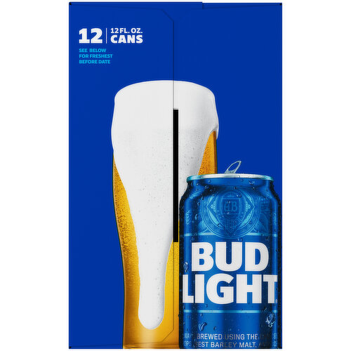 Bud Light Beer, 12 Pack Beer, 12 FL OZ Cans, 4.2% ABV