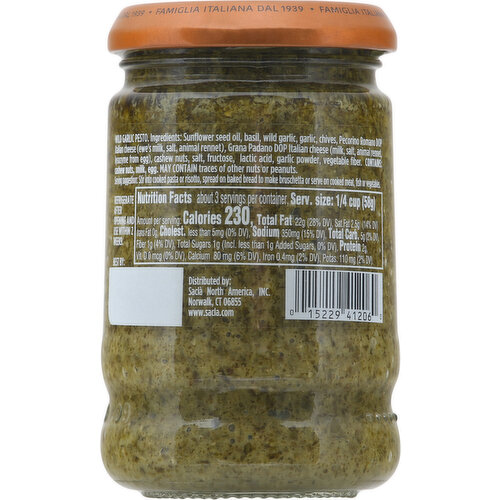 Sacla Italia Pesto, Wild Garlic