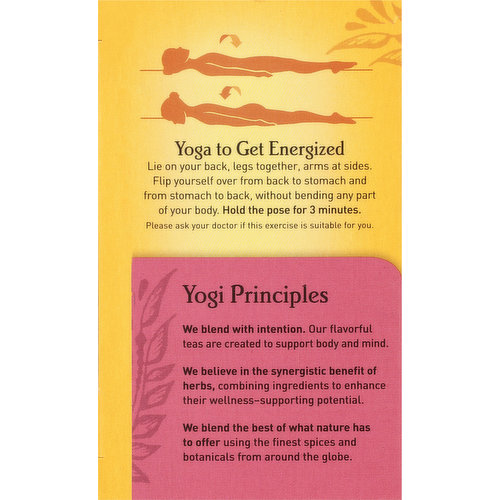 Yogi Herbal Supplement, Positive Energy, Spicy Hibiscus Blossom, Tea Bags