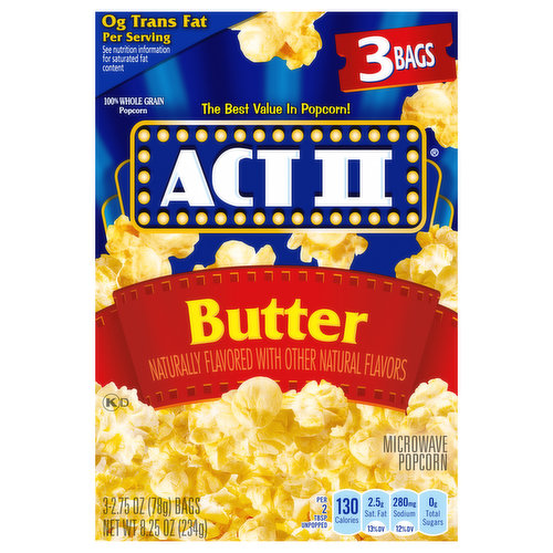 Act II Popcorn, Microwave, Butter
