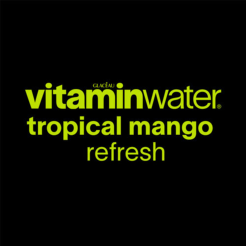 vitaminwater Refresh Tropical Mango Nutrient Enhanced Flavored Water Beverage Bottle