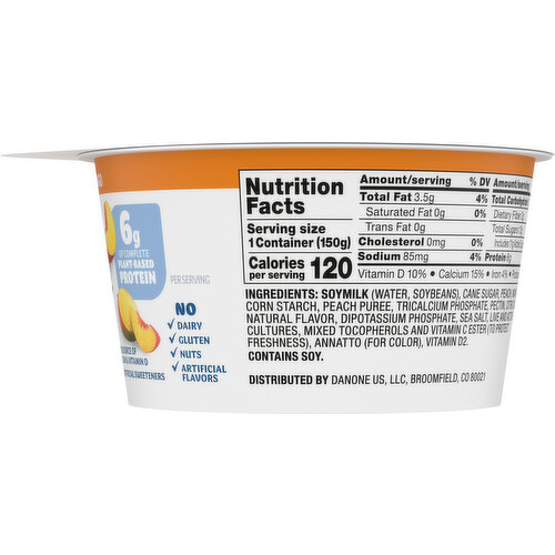 Silk Dairy-Free Peach Mango Soymilk Yogurt Alternative