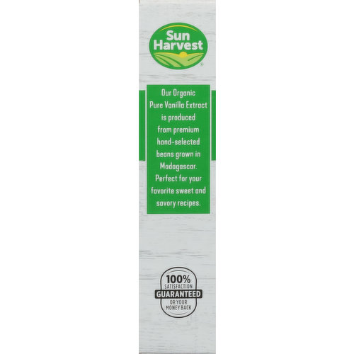Sun Harvest Extract, Organic, Vanilla, Pure