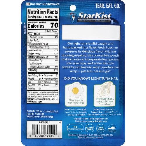 StarKist Wild Caught Light Tuna in Water