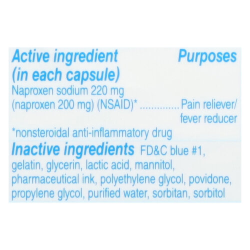 Aleve Pain Reliver/Fever Reducer, Liquid Gels, Capsules