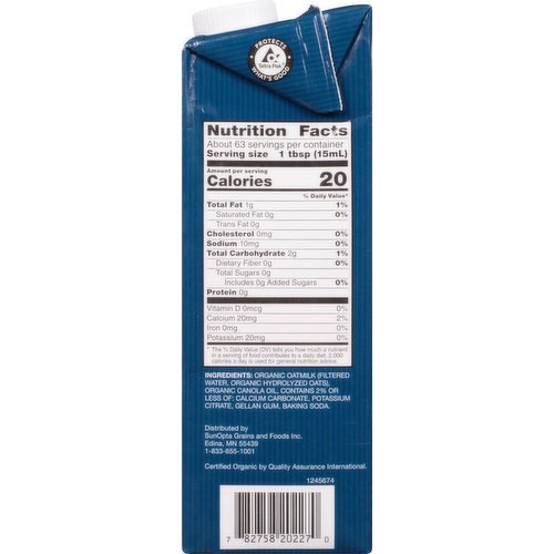 Sown Oat Creamer, Organic, Unsweetened