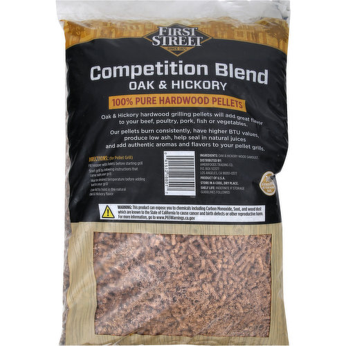 First Street Hardwood Pellets, Competition Blend, Oak & Hickory