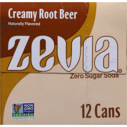 Zevia Zero Sugar Creamy Root Beer Soda