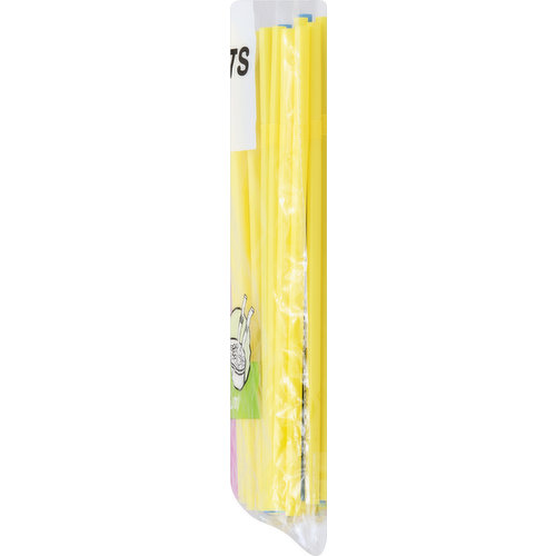 First Street Straws, Neon, Flexible, Unwrapped