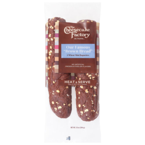 The Cheesecake Factory Wheat Mini Baguettes, Brown Bread
