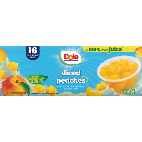 Dole in 100% Fruit Juice Diced Peaches