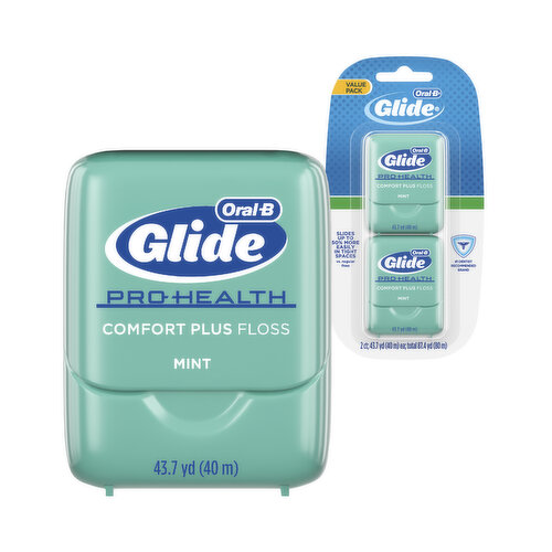 Oral-B Glide Pro-Health Comfort Plus Dental Floss, Extra Soft, Value 2 Pack (40m Each)