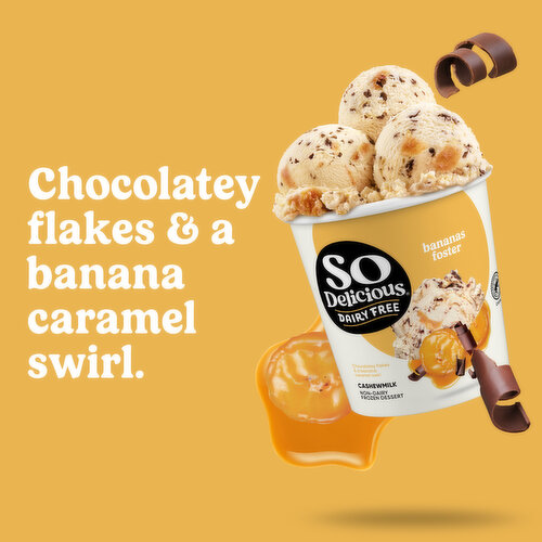 So Delicious Dairy Free Non-Dairy Cashewmilk Bananas Foster Frozen Dessert
