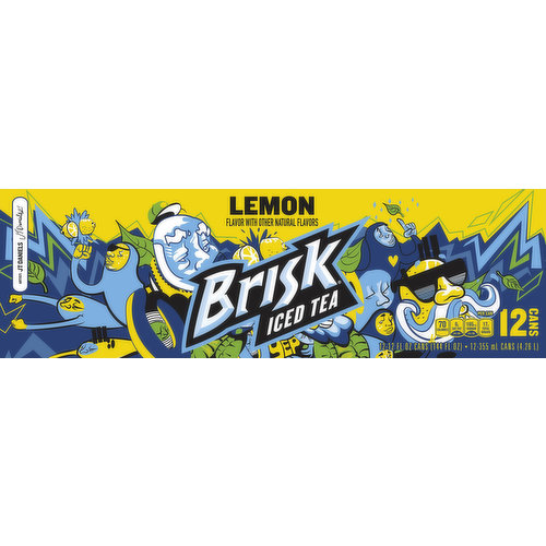 Brisk Brisk Iced Tea Lemon 12 Fl Oz 12 Count