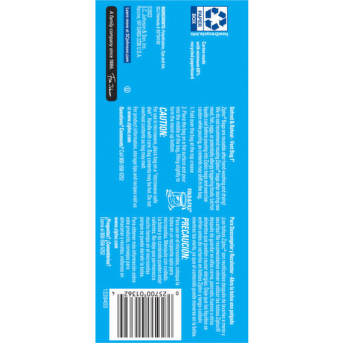 Ziploc Seal Top Bags, Freezer, Quart, Mega Pack