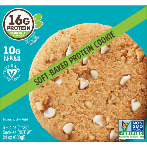 Lenny & Larry's Cookies, Protein, Soft-Baked, White Chocolate Flavored Macadamia