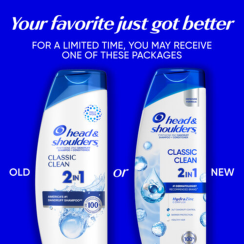 Head & Shoulders 2 in 1 Dandruff Shampoo and Conditioner, Classic Clean Image 2 of 6
