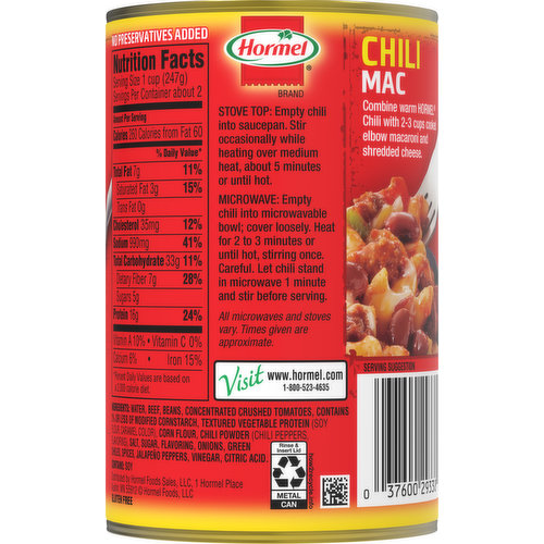 Hormel Chili Chunky Beef Chili