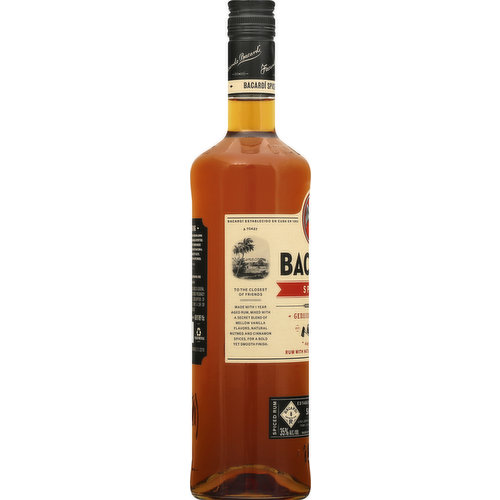 Bacardi Rum, Spiced, Genuine
