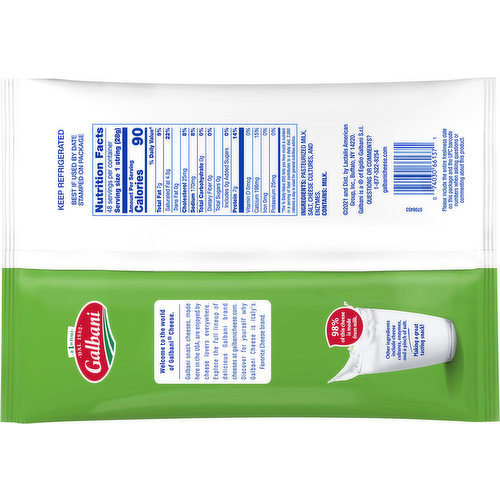 Galbani String Cheese, Mozzarella, Whole Milk, Low Moisture