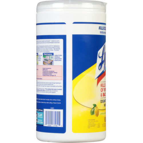 Lysol Disinfecting Wipes, Lemon & Lime Blossom Scent