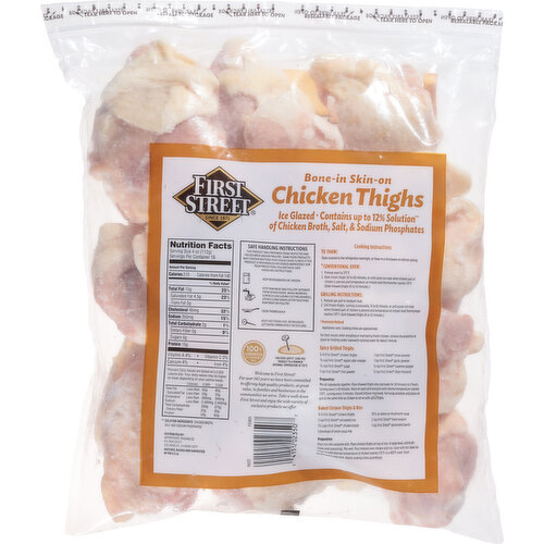 First Street Bone-In Skin-On Chicken Thighs