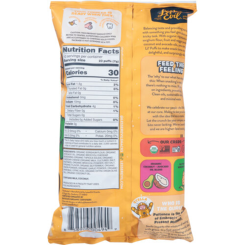 LesserEvil Lil' Puffs, Broccoli Cheddar Blast!