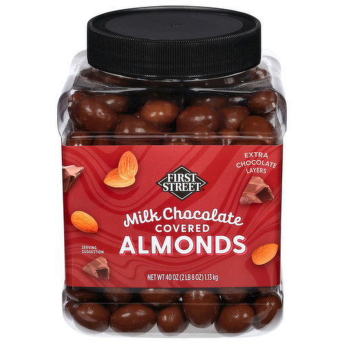 First Street Almonds, Milk Chocolate Covered