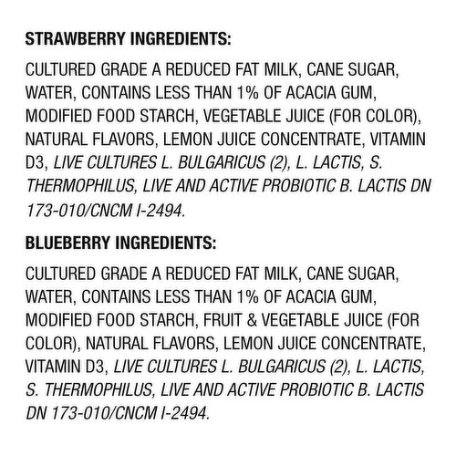 Activia Yogurt Drink, Lowfat, Strawberry/Blueberry Flavor, Probiotic  Dailies, 8 Pack - Smart & Final