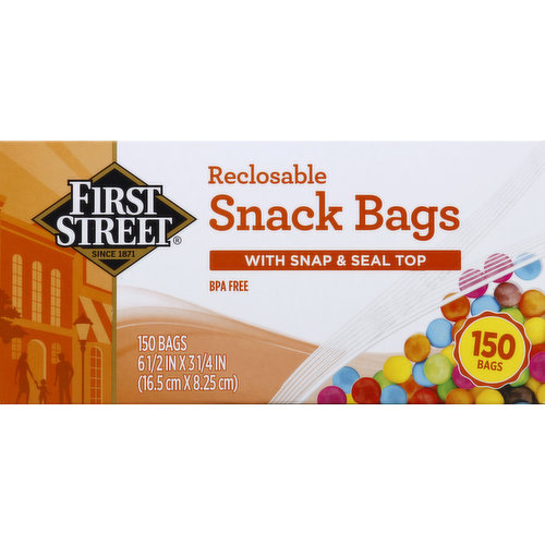 First Street Snack Bags, Reclosable