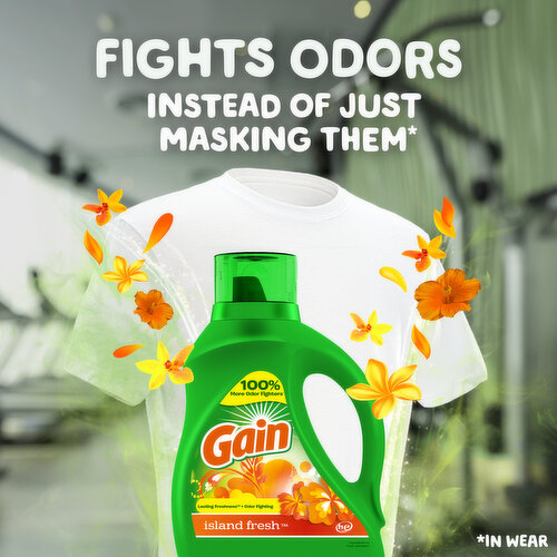 Gain Liquid Laundry Detergent, Island Fresh Scent, 61 loads