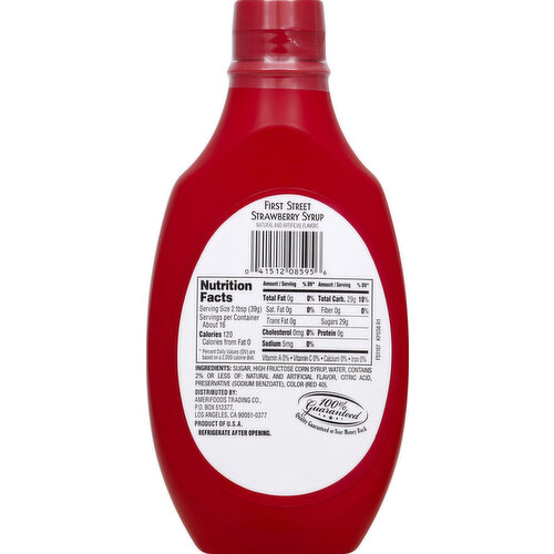 First Street Syrup, Strawberry