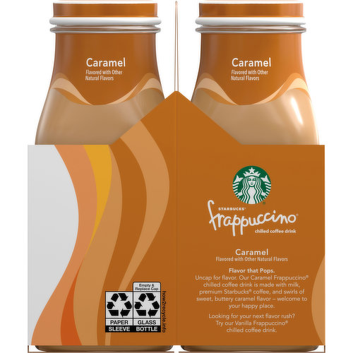 Starbucks Starbucks® Frappuccino® Caramelly Intense Caramel Chilled Coffee Drink 4-9.5 fl. oz. Glass Bottles