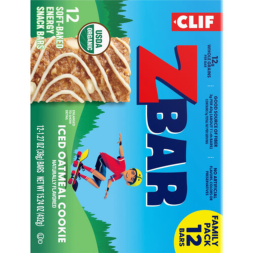 Zbar Soft-Baked Iced Oatmeal Cookie Energy Snack Bars