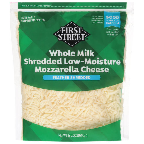First Street Cheese, Mozzarella, Whole Milk