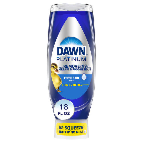 Dawn Dawn Platinum EZ-Squeeze Dish Soap, Fresh Rain, 18 Fl Oz