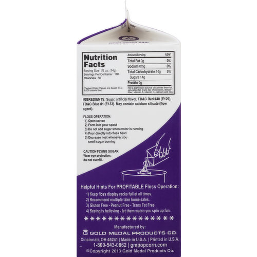 Gold Medal Flossugar, Spookie Fruiti Grape Flavor, Ready to Use