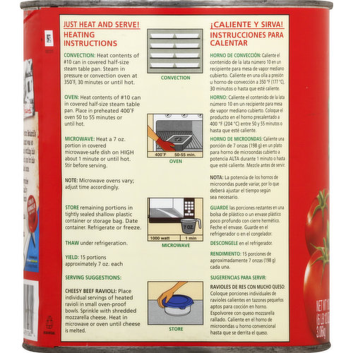 Chef Boyardee Ravioli, in Tomato & Meat Sauce, Beef