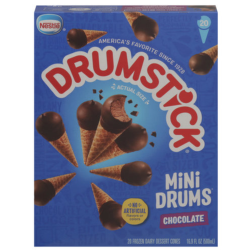 Drumstick Frozen Dairy Dessert Cones, Chocolate