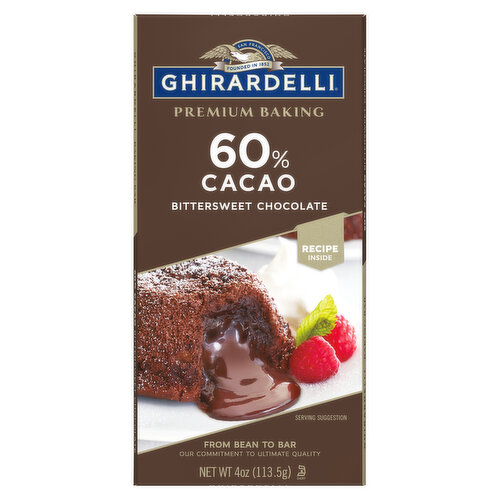 Ghirardelli Baking Bar, Bittersweet Chocolate, 60% Cacao