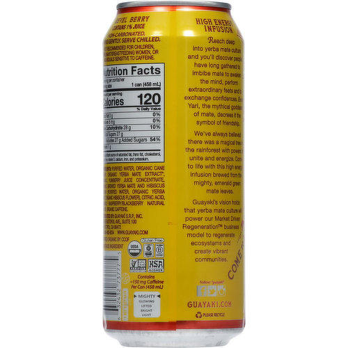 Guayaki Yerba Mate, Organic, Revel Berry