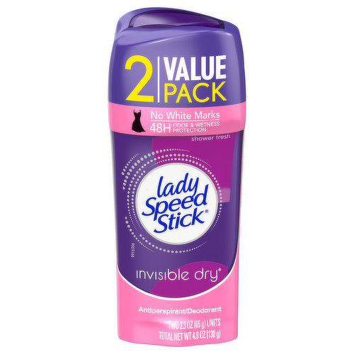 Lady Speed Stick Antiperspirant Deodorant, Shower Fresh