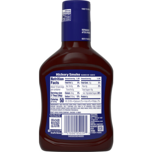 Kraft Slow-Simmered Hickory Smoke Barbecue Sauce