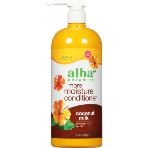 Alba Botanica Conditioner, More Moisture, Coconut Milk