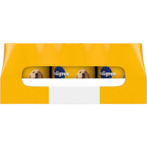 Pedigree Food for Dogs, Chopped Ground Dinner, Chicken, Liver & Beef/Beef, Bacon & Cheese
