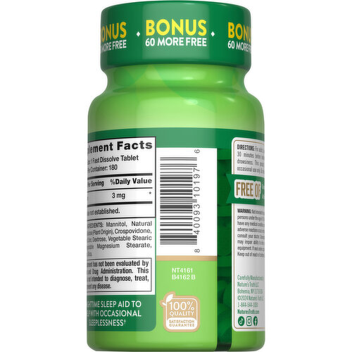 Nature's Truth Sleep Natural Berry Flavor 3 mg Melatonin